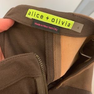 Tight leather/cotton Mini skirt by Alice & Olivia